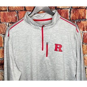 Rutgers University Scarlet Knights Long Sleeve 1/4 Zip Pullover Shirt Men’s XL
